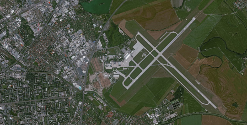 Bratislava Airport satellite image , Slovakia  - Pléiades 50 cm resolution