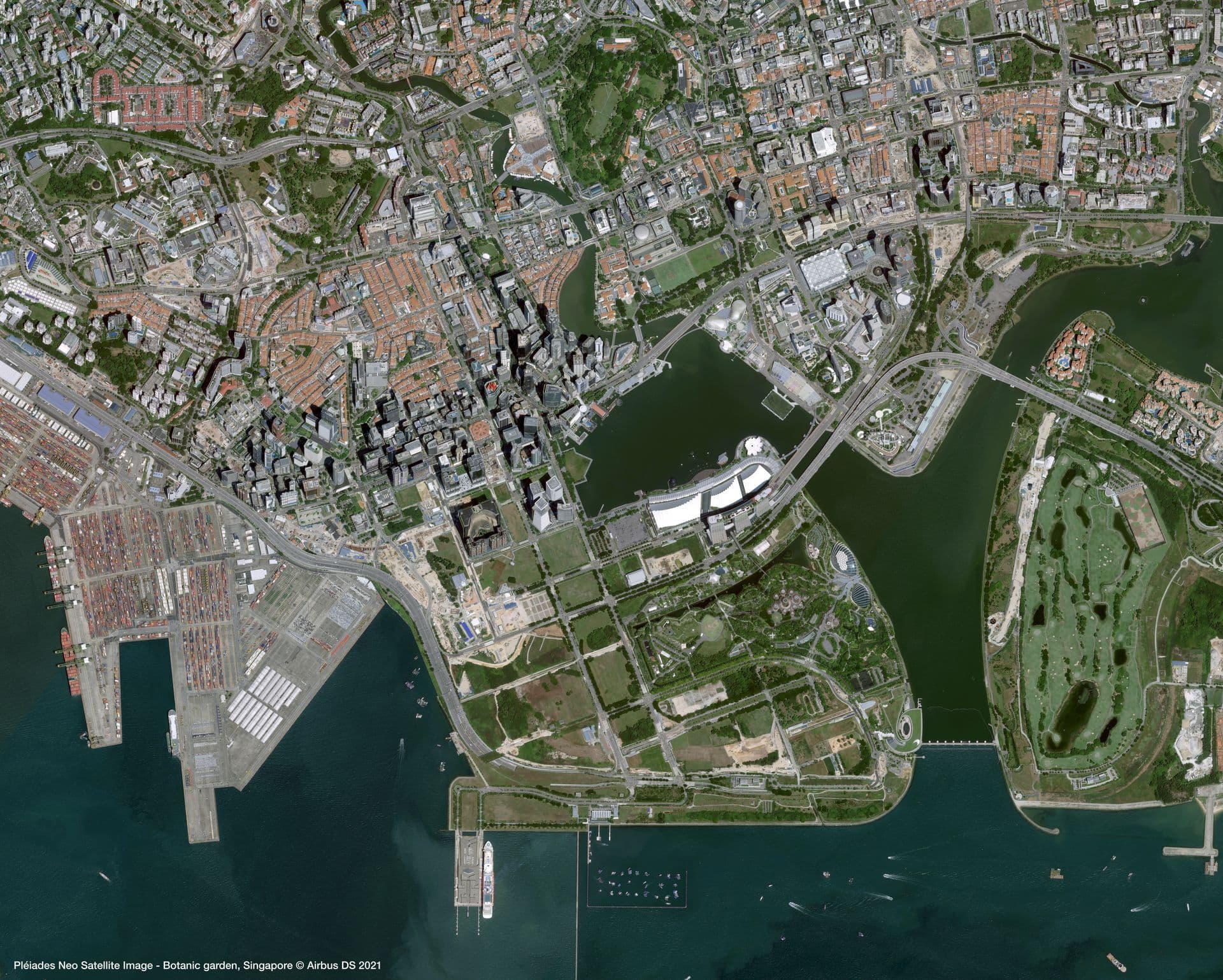 Botanic garden, Singapore high quality satellite image | Pléiades Neo