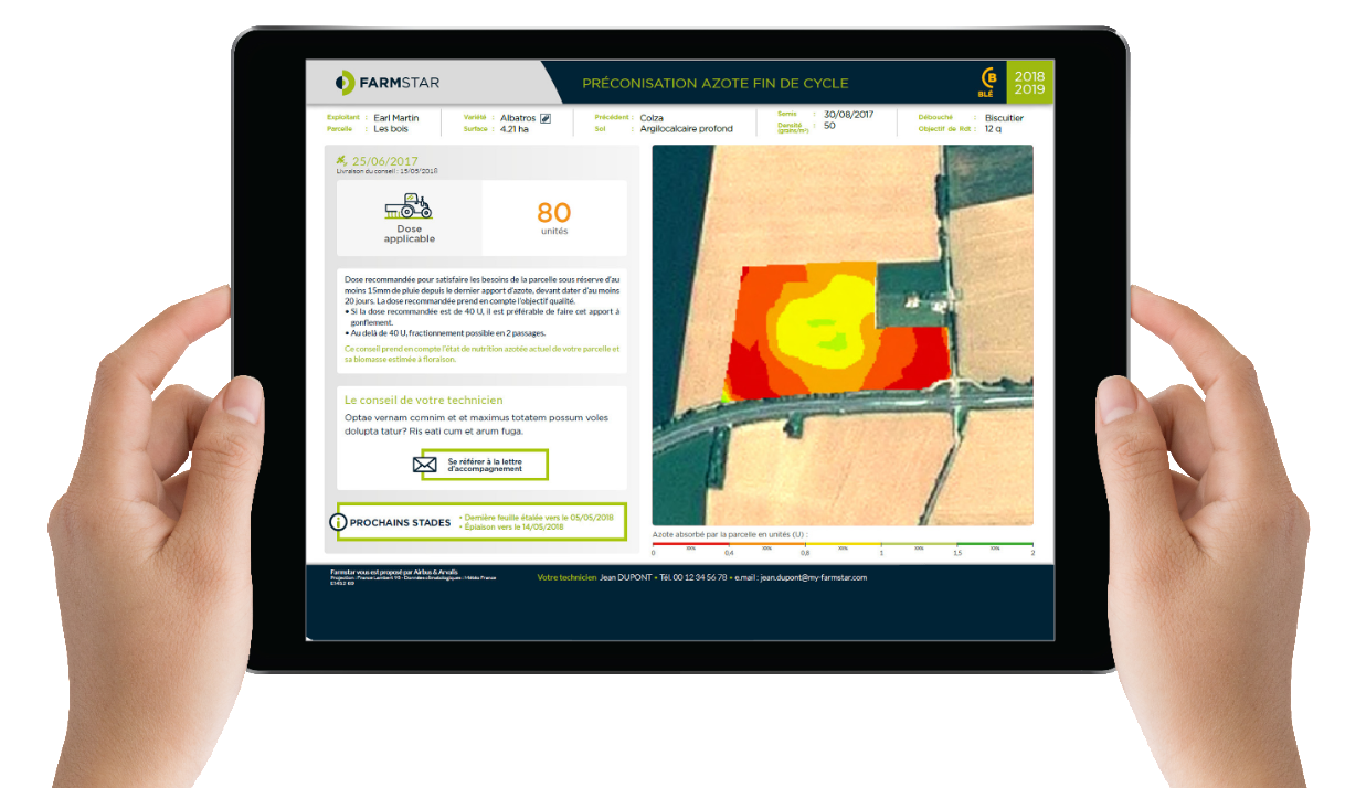 Farmstar: crop forecasting & ecological crop management software interface