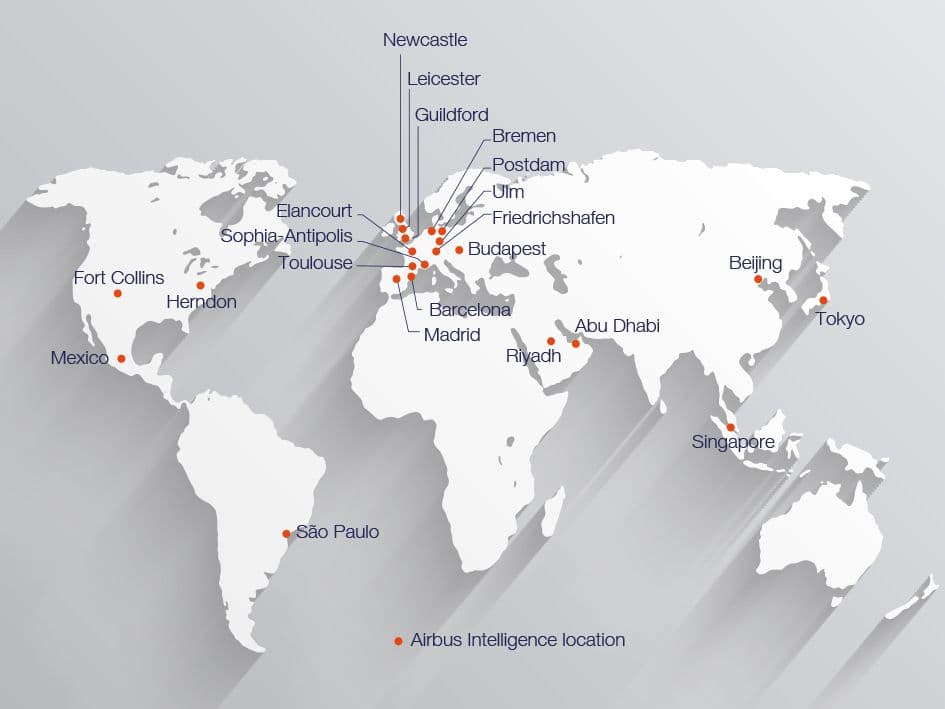 Airbus DS is present in 10 countries around the world