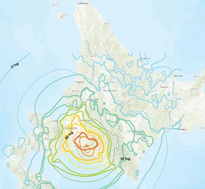 Earthquakes map