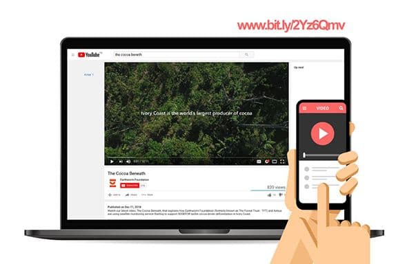 Screen from The Cocoa Beneath Youtube Video - Monitoring forest aeras
