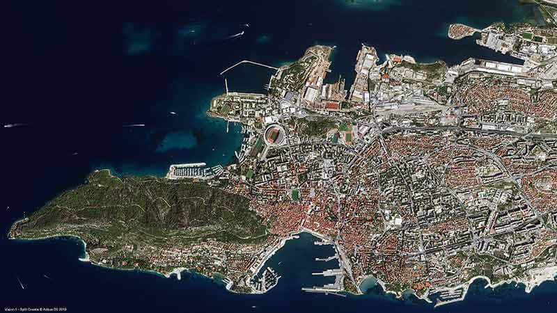Vision-1 satellite image - 90cm resolution - Split, Croatia